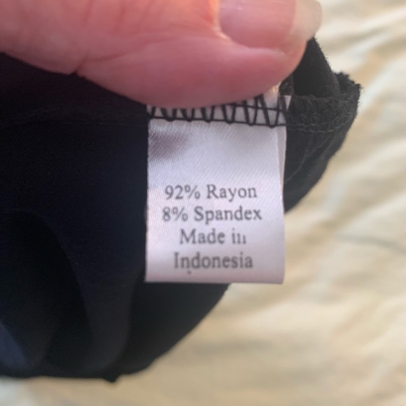 Black strapless smocked flowy top. Size medium. - Picture 12 of 13